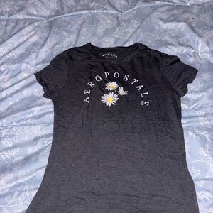 Aeropostale Gray Fitted Short Sleeve Tee